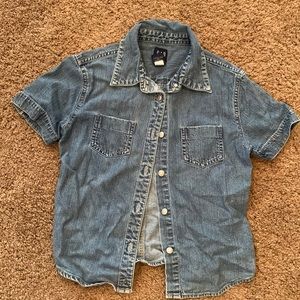 GAP button up jean shirt